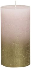 Bolsius Rustic Metallic Candle 130 x 68 - Faded  Gold Pink 
