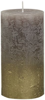 Bolsius Rustic Metallic Candle 130 x 68 - Faded Gold Taupe 