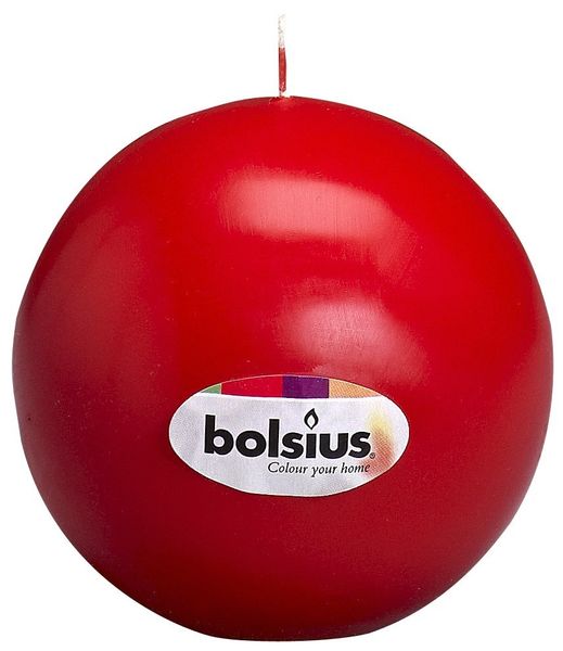 Bolsius Red Ball Candle - 70mm