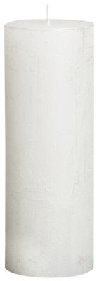 Bolsius Rustic Metallic Candle - White (190mm x  68mm)