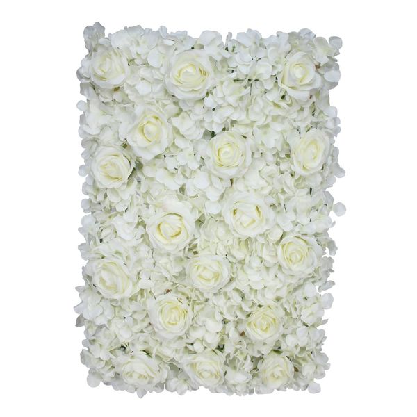 40x60cm Hydrangea Flower Wall with Roses Cream