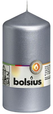 Bolsius Candle Cylinder Candle Rustic Silhouette Misty Pink, 130/68 mm