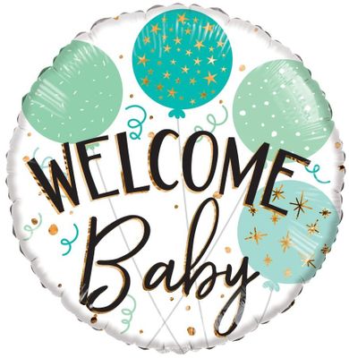 ECO Balloon - Welcome Baby Green Balloons (18 Inch)