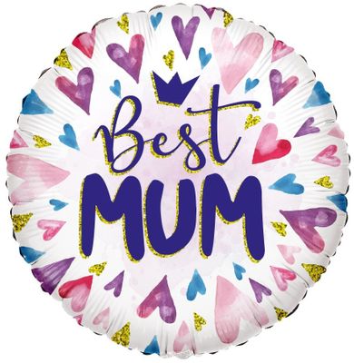 ECO Balloon - Best Mum Hearts (18 Inch)