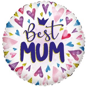 ECO Balloon - Best Mum Hearts (18 Inch)