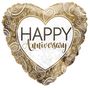 ECO Balloon - Anniversary Ornaments Gold (18 Inch)