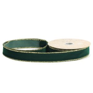 Green Velvet ribbon 25mm x 10 yrds 