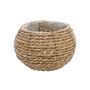 Small Round Grass Basket with Internal Metal Frame 18cm