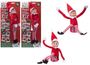 12 Inch 2 assorted Bendable Poseable Christmas Elf Figure With Vinyl Head On Card