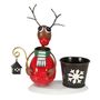 Novelty Zinc Reindeer - Red Body with 7cm Pot (12)