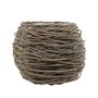 21cm Round Full Willow Basket Light Brown