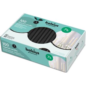 Bolsius Professional Tapered Candle 240/23 - Black - Box of 100