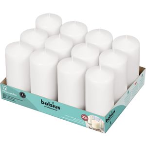 Bolsius Professional Pillar Candle - White  - 118/58mm  - Tray of 12