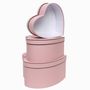 Pink Heart with Trim Hat Box Set (x3)