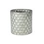 Cylinder Zinc Container W/Honeycomb Pattern (15x15cm)