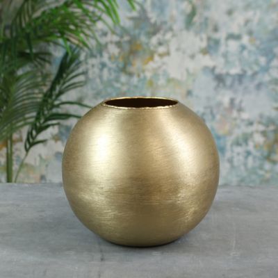 Hyde Park Brush Metal Globe Small Brushed Gold