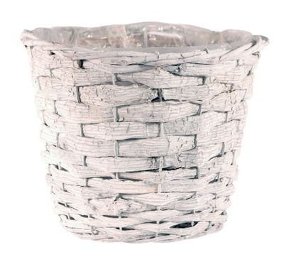 25cm Round White Bark Planter (24)