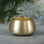 Hyde Park Brush Metal Pot Cover Medium Brushed Gold