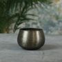 Hyde Park Brush Metal Pot Cover Small Brushed Smoke Black