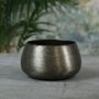 Hyde Park Brush Metal Pot Cover Medium Brushed Smoke Black
