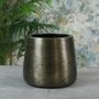 Greenwich Brushed Metal Planter Small Brushed Smoke Black