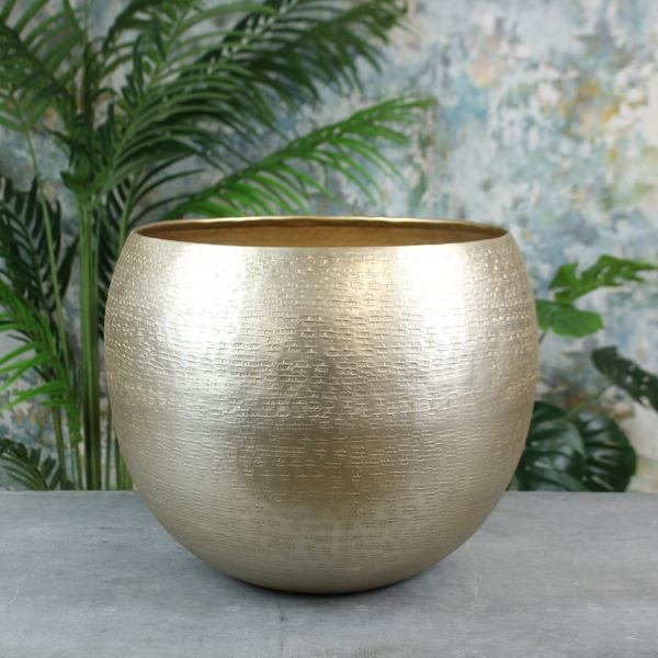 Hampstead Planter Medium Matt Champagne