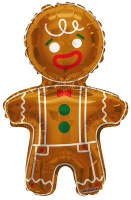 Christmas Gingerbread Man Balloon - 36 Inch