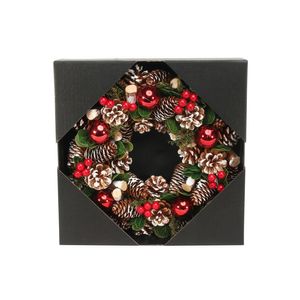 30cm Red Bauble / Berry wreath