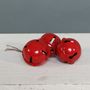 6.5CM Bells on a wire x 3 Red