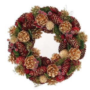 30cm Red / Gold Glitter wreath