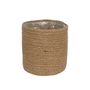 14cm Natural Jute Braided Rope Round Basket w/Liner