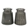 12cm Oscar Vase set of 2 -Dove Grey