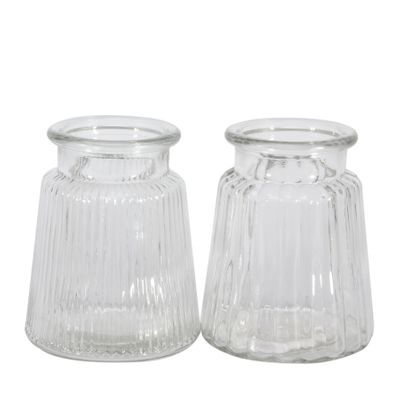 12cm Oscar Vase set of 2 - clear