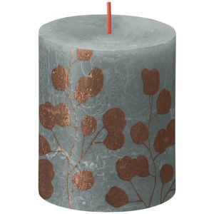 Bolsius Rustic Silhouette Candle 80 x 68 - Green Eucalyptus