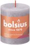 Bolsius Rustic Shine Pillar Candle 80 x 68 - Frosted Lavender