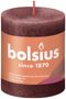 Bolsius Rustic Shine Pillar Candle 80 x 68 - Velvet Red