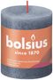 Bolsius Rustic Shine Pillar Candle 80 x 68 - Twilight Blue