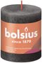 Bolsius Rustic Shine Pillar Candle 80 x 68 - Stormy Grey