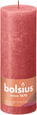 Bolsius Rustic Shine Pillar Candle 190 x 68- Blossom Pink