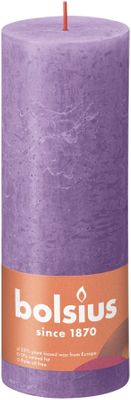 Bolsius Rustic Shine Pillar Candle 190 x 68- Vibrant Violet