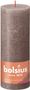 Bolsius Rustic Shine Pillar Candle 190 x 68 - Rustic Taupe