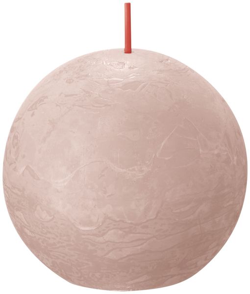 Bolsius Rustic Ball Candle 76mm - Misty Pink 