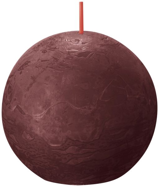 Bolsius Rustic Ball Candle 76mm - Velvet Red