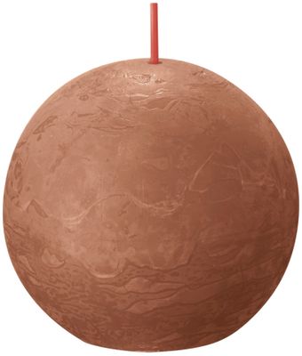 Bolsius Rustic Ball Candle 76mm - Rusty Pink