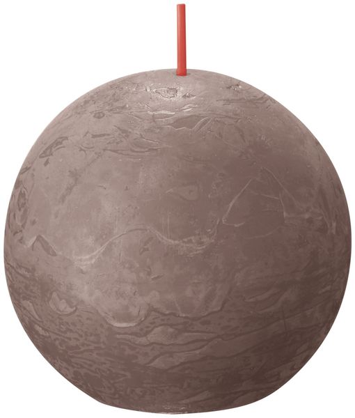 Bolsius Rustic Ball Candle 76mm - Rustic Taupe