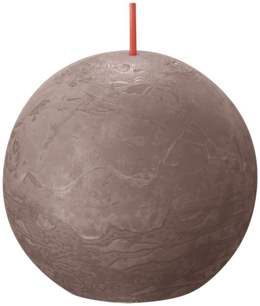 Bolsius Rustic Ball Candle 76mm - Rustic Taupe