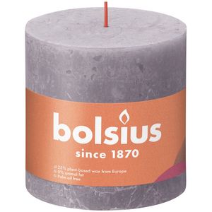 Bolsius Rustic Shine Pillar Candle 100 x 100 - Frosted Lavender