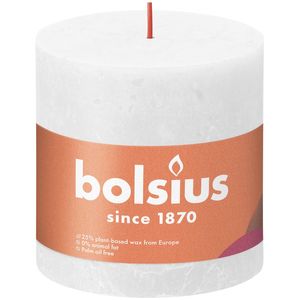 Bolsius Rustic Shine Pillar Candle 100 x 100 - Cloudy White