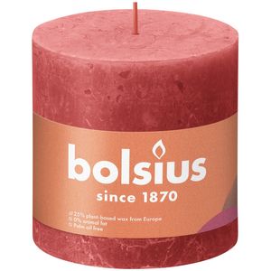 Bolsius Rustic Shine Pillar Candle 100 x 100 - Blossom Pink