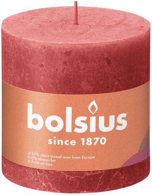 Bolsius Rustic Shine Pillar Candle 100 x 100 - Blossom Pink